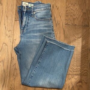 J. Crew Cropped Light Blue Denim Jeans - Slim Wide Leg